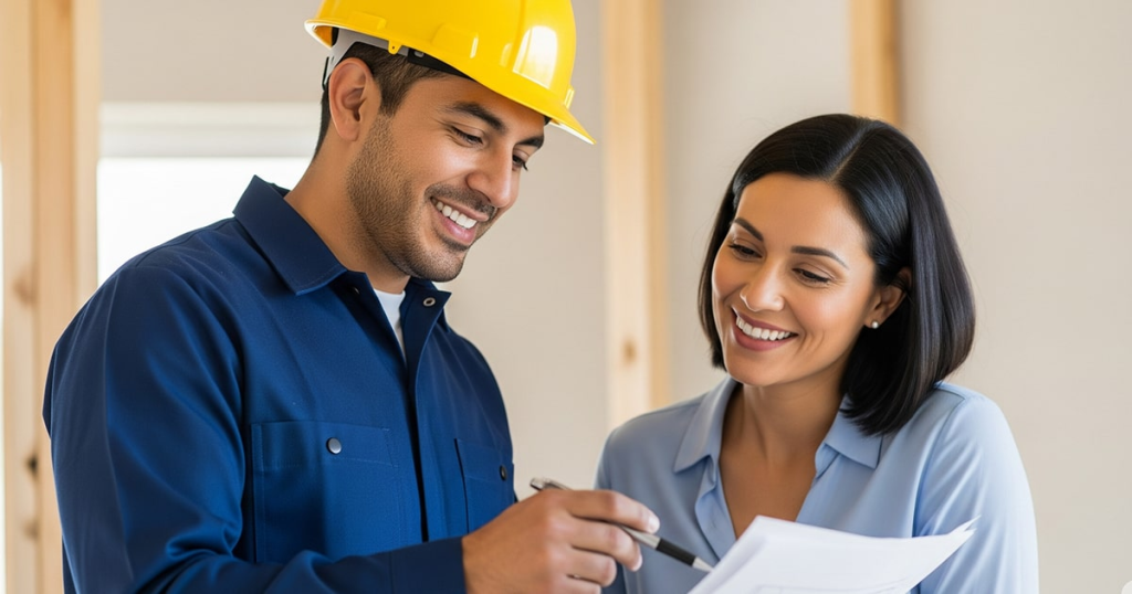 explicando al cliente los terminos del contrato